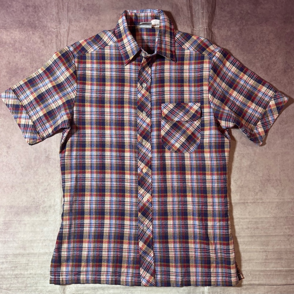 Vintage Alfie California Plaid Shirt Rustic Casual Button Down Men’s Sz Medium